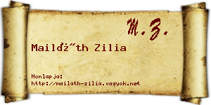 Mailáth Zilia névjegykártya