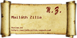Mailáth Zilia névjegykártya