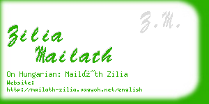 zilia mailath business card